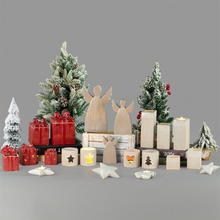 CERAMIC TEALIGHT,GIFT,TREE,ANGEL